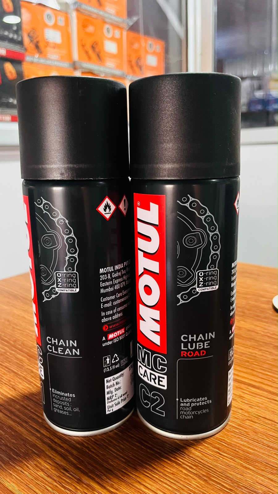 Motul Chain Lube (C2) and Chain clean (C1) 400 ML Combo