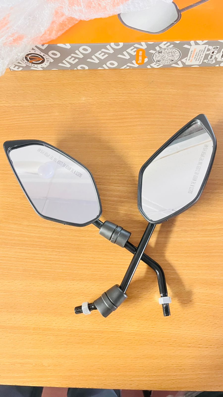 HYB-MR Premium Rear View Mirror Set for FZ250 (Left & Right) – Best Quality | iOS Certified | Durable & Clear Vision | FZ250